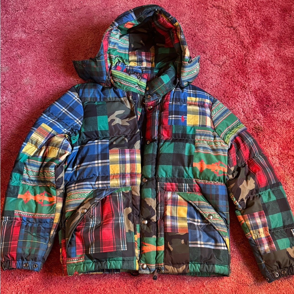 Colorful Patchwork Puffer Jacket